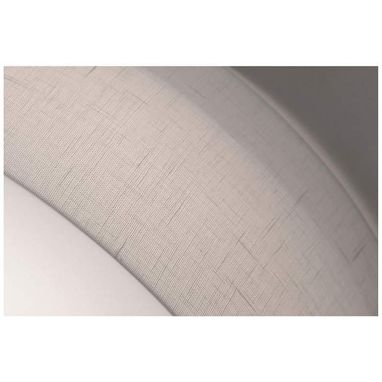 Image 2 Anton 30" Wide White Flush Mount With Linen White Shade more views