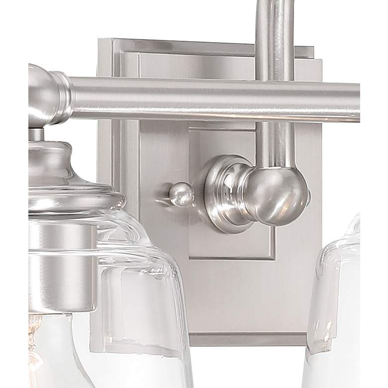 Image 5 Antonia 25 1/4"W Brushed Nickel 3-Light Vanity Bath Light more views