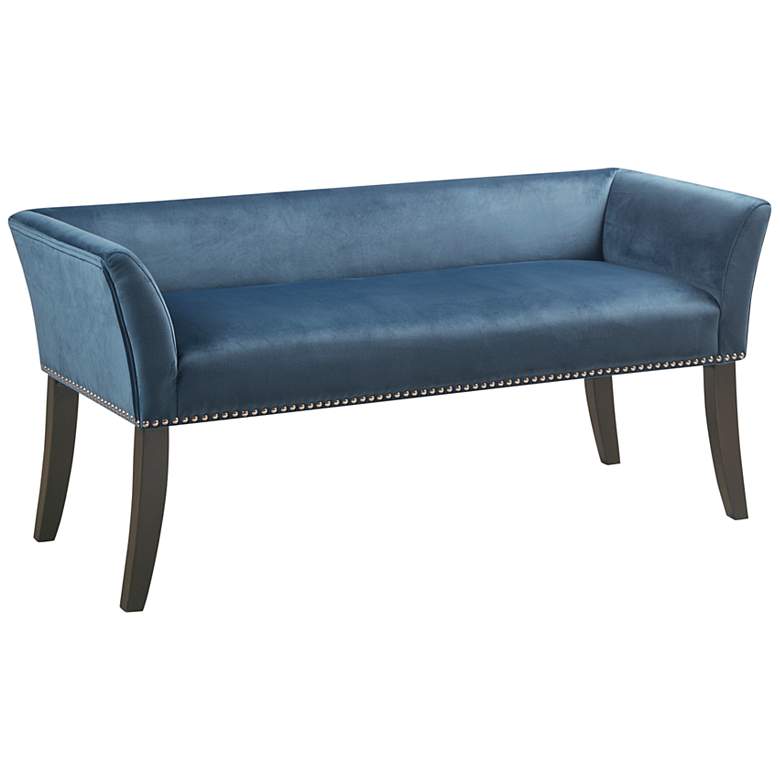 Image 2 Antonio 43 1/2 inch Wide Blue Fabric Accent Bench