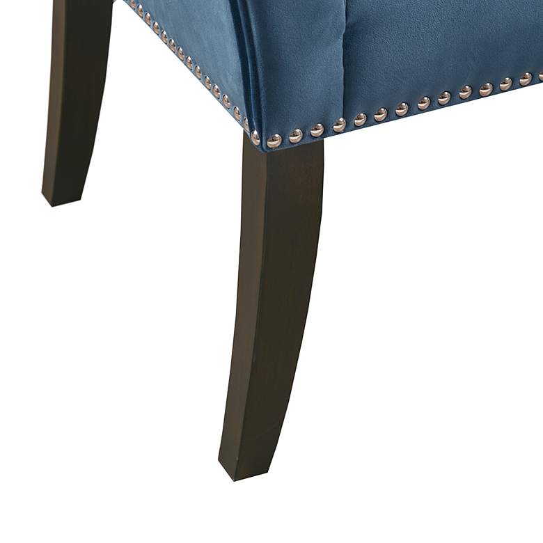 Image 3 Antonio 43 1/2 inch Wide Blue Fabric Accent Bench more views