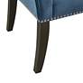 Antonio 43 1/2" Wide Blue Fabric Accent Bench