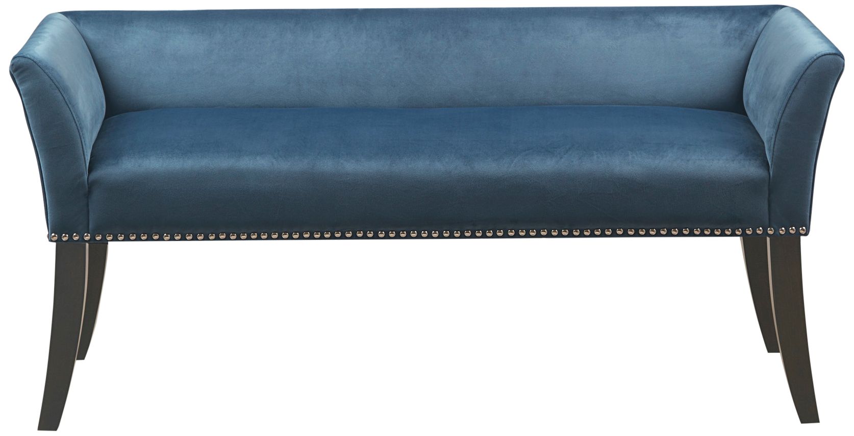 Antonio 43 1/2" Wide Blue Fabric Accent Bench