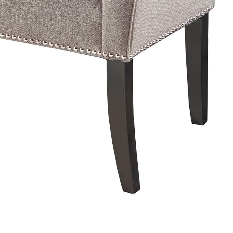 Image 3 Antonio 49 1/2 inch Wide Gray Fabric Classic Banquette Accent Bench more views