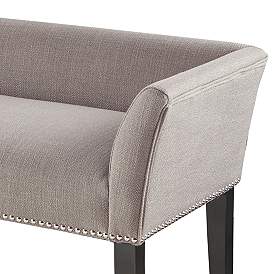 Image5 of Antonio 49 1/2" Wide Gray Fabric Classic Banquette Accent Bench more views