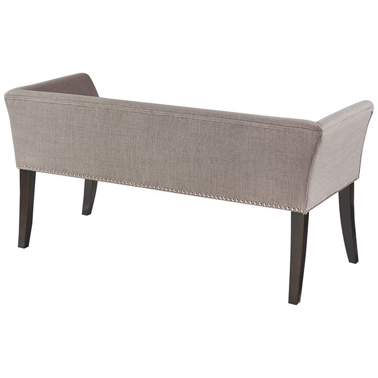 Image 7 Antonio 49 1/2 inch Wide Gray Fabric Classic Banquette Accent Bench more views