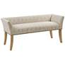 Antonio 49 1/2" Wide Taupe Fabric Banquette Accent Bench