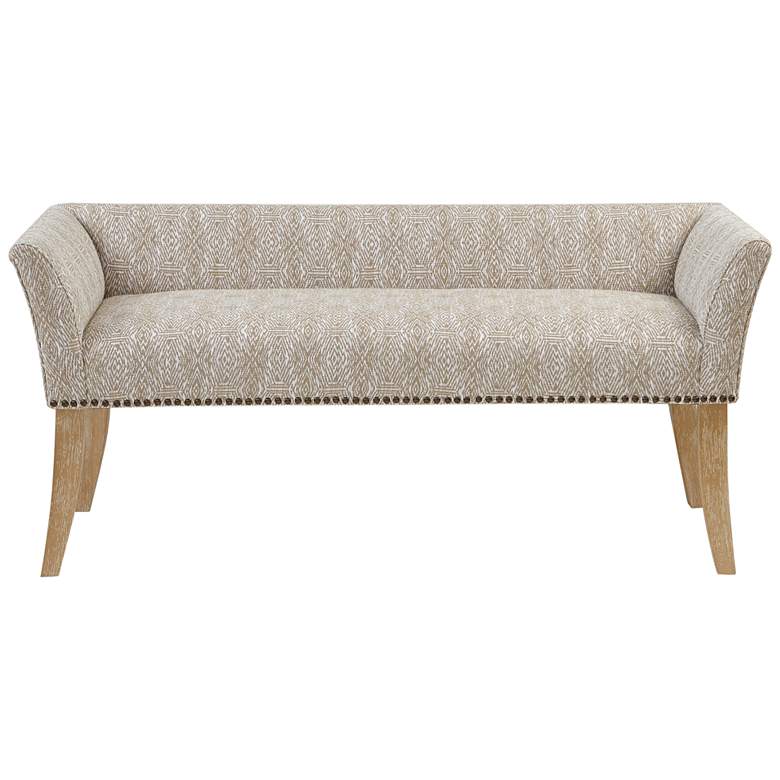 Image 6 Antonio 49 1/2" Wide Taupe Fabric Banquette Accent Bench more views