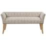 Antonio 49 1/2" Wide Taupe Fabric Banquette Accent Bench