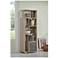 Antonio Light Oak 4-Shelf 2-Drawer Bookcase