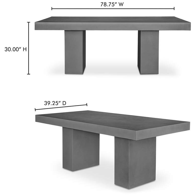 Image 7 Antonius Outdoor Dining Table Dark Grey more views