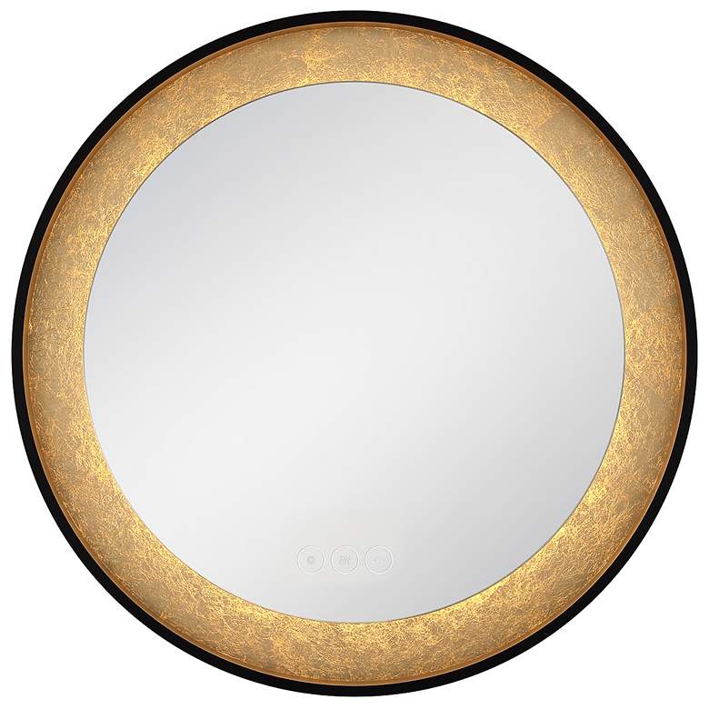 Image 1 Anya 30" Round LED Mirror Black