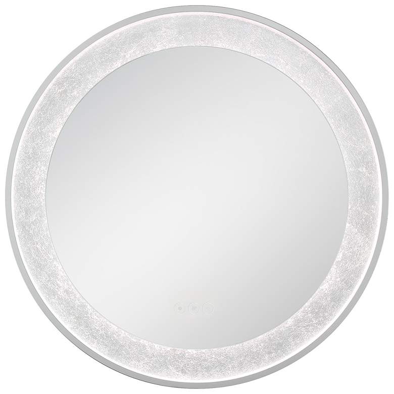 Image 1 Anya 30" Round LED Mirror Silver