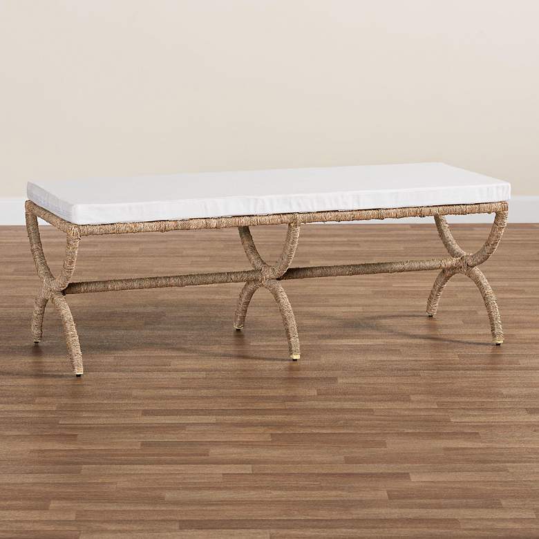 Image 1 Anya 52 1/2" Wide Japandi Seagrass Accent Bench