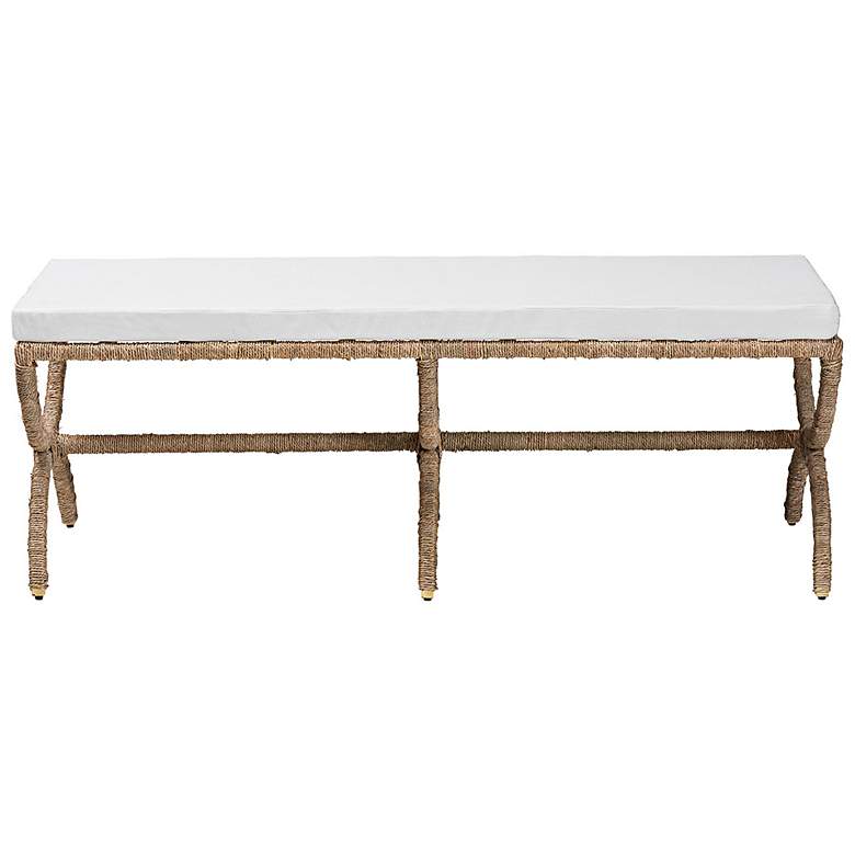 Image 6 Anya 52 1/2" Wide Japandi Seagrass Accent Bench more views