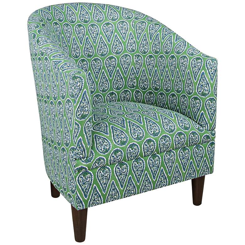 Image 1 Anya Kelly Green Cotton Fabric Tub Chair