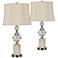 Anya Polished Alabaster and Crystal Table Lamps Set of 2