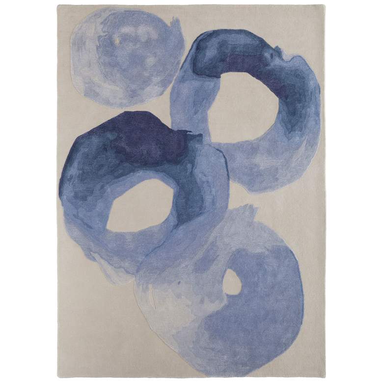 Image 1 Anya Transitional Abstract Hand Tufted Blue Area Rug 8887F