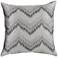 Anzio Black 20" Square Throw Pillow