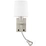 Aoife 17" High Brushed Nickel Wall Sconce with Reading Light