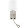 Aoife 17" High Brushed Nickel Wall Sconce with Reading Light