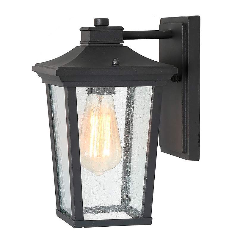 Image 2 Aotelas 11" High Black Glass Outdoor Wall Light more views