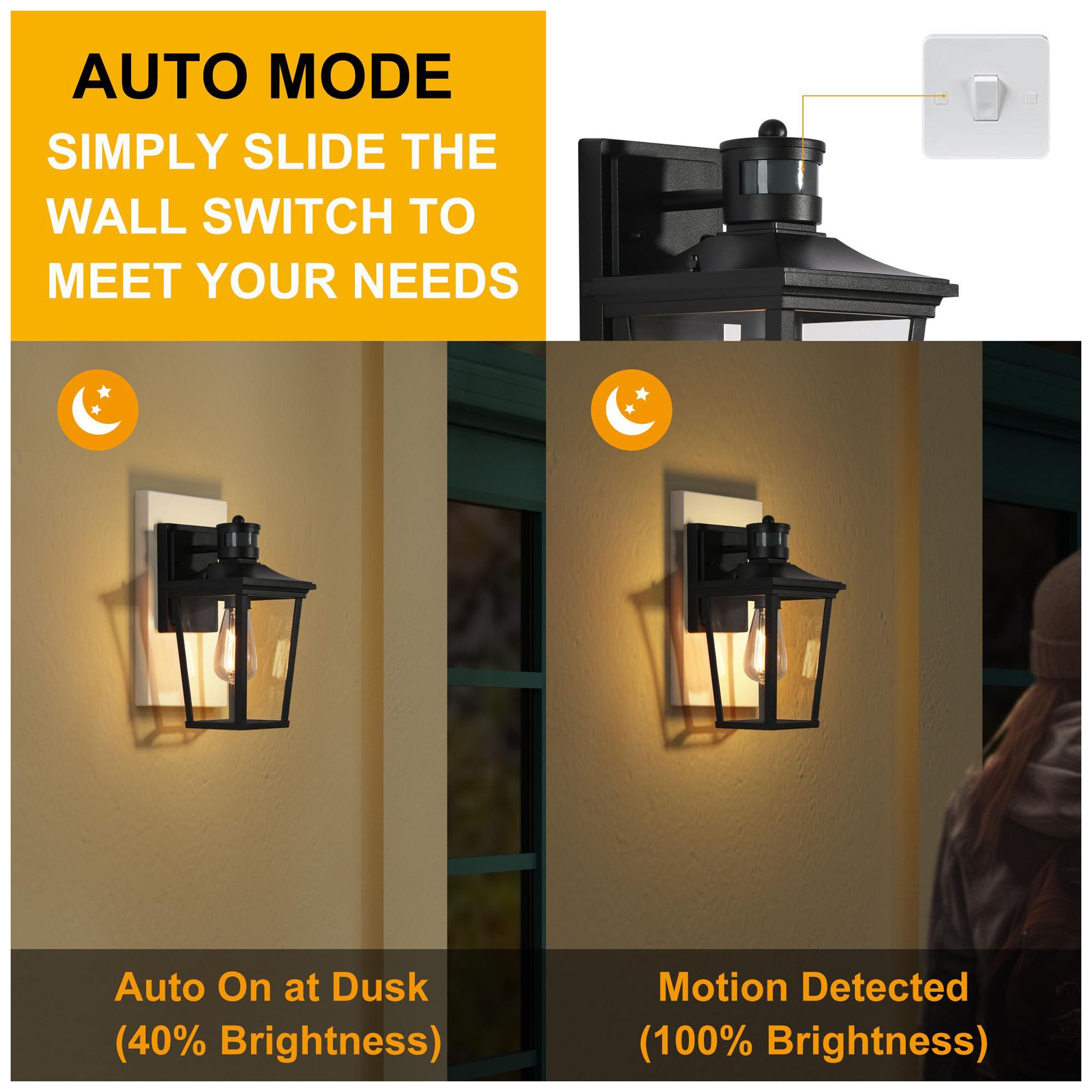 Image 6 Aotelas 12" High Black Glass Outdoor Wall Light more views