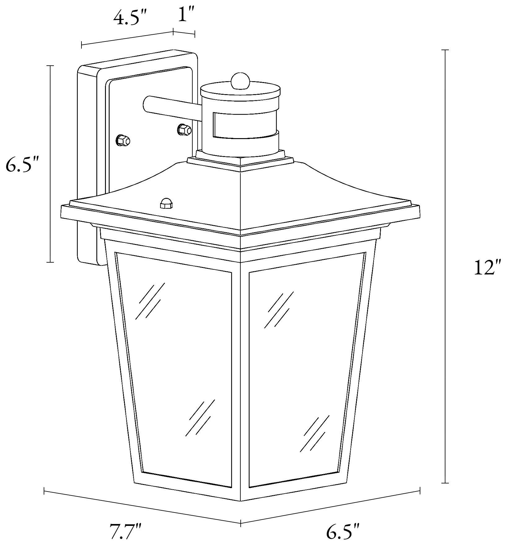 Image 7 Aotelas 12" High Black Glass Outdoor Wall Light more views