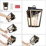 4_Aotelas 8.3" High Black and Gold Glass Outdoor Wall Light more views
