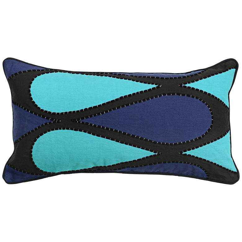 Image 1 AP Ginette Sky Blue 26 inchx14 inch Decorative Pillow