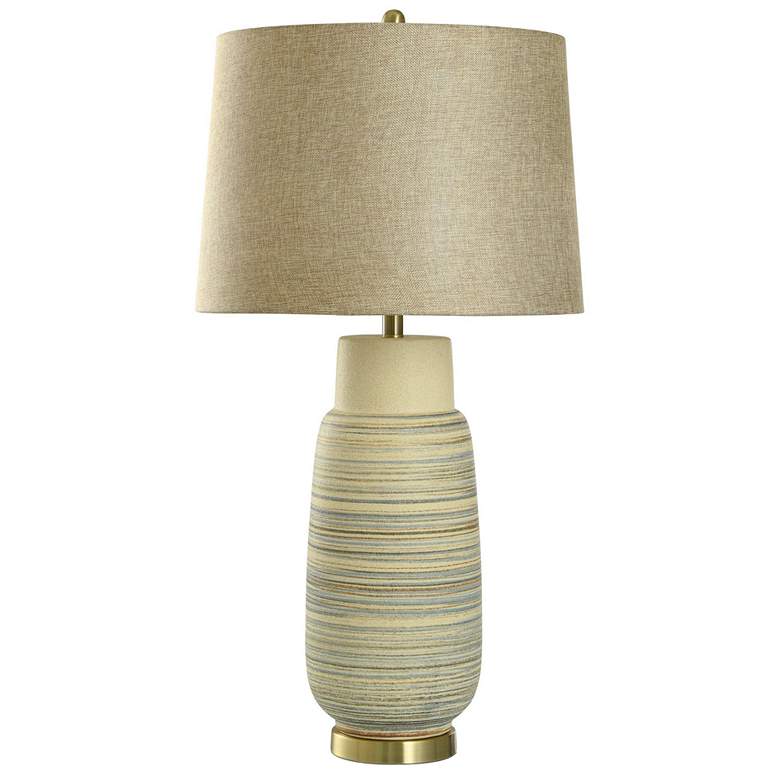 Image 1 Apache 34.75" High Sedimentary Layering Rustic Table Lamp With Sand Sh