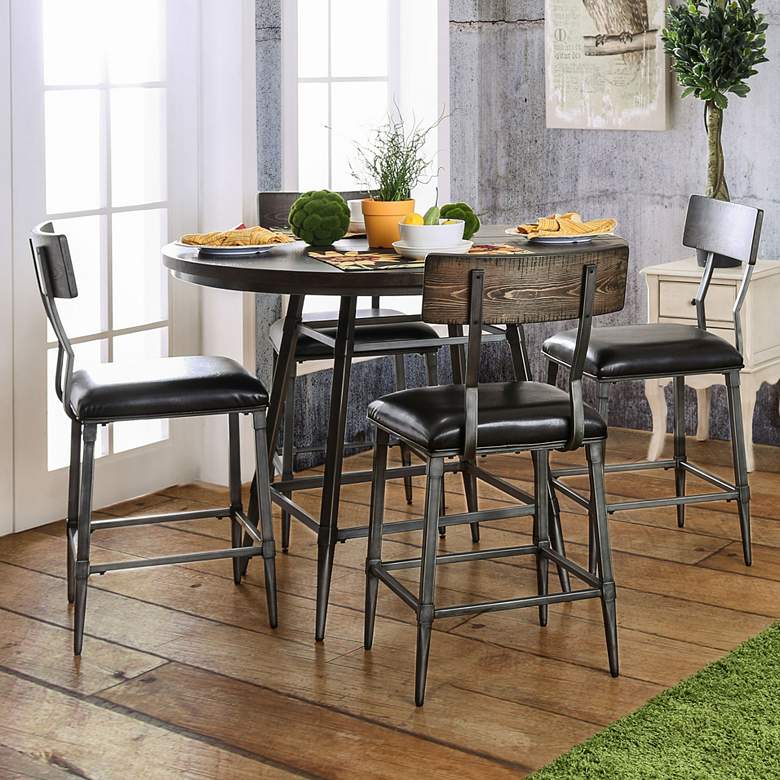 Aparna 45&quot;W Brown Weathered Gray Counter Height Dining Table