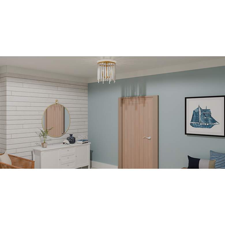 Image 3 Apelle 4-Light Aged Brass Semi-Flush Mount Light more views