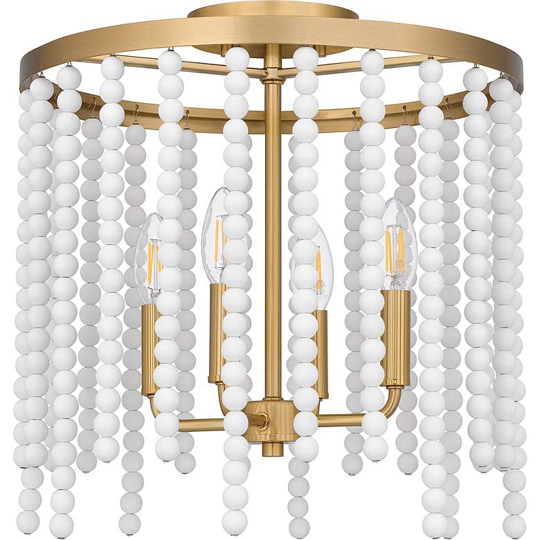 Image 4 Apelle 4-Light Aged Brass Semi-Flush Mount Light more views