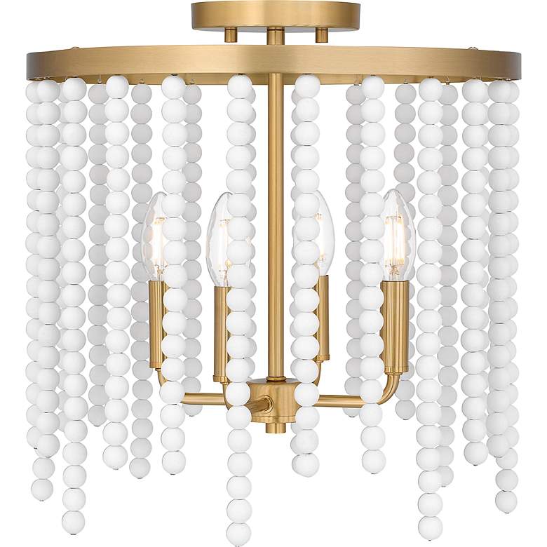 Image 5 Apelle 4-Light Aged Brass Semi-Flush Mount Light more views