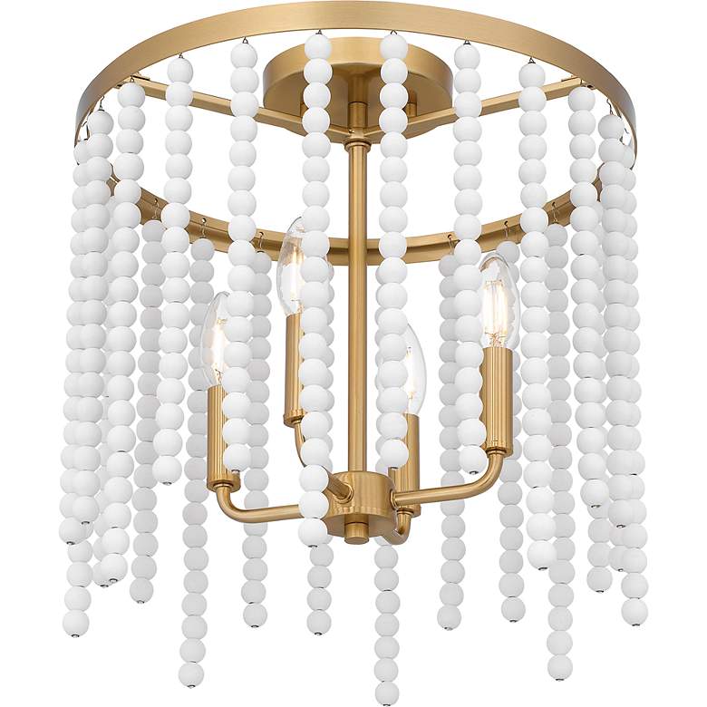 Image 6 Apelle 4-Light Aged Brass Semi-Flush Mount Light more views