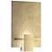 Aperture 12.9" High Soft Gold Sconce With White Art Glass Shade