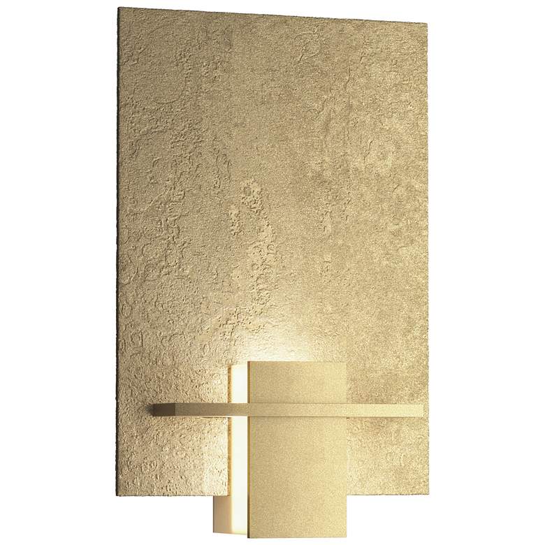 Image 1 Aperture 12.9" High Soft Gold Sconce With White Art Glass Shade