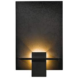 Image1 of Aperture Sconce - Dark Smoke Finish - White Art Glass