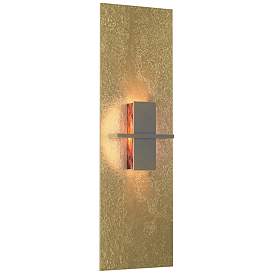 Image1 of Aperture Vertical Sconce - Modern Brass - Topaz Glass