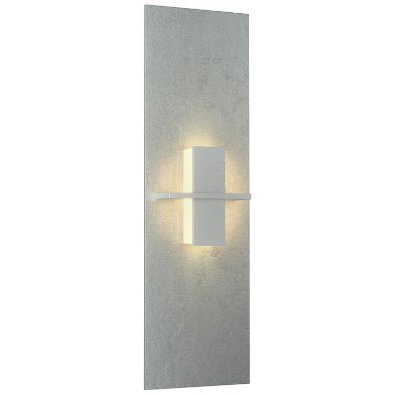 Image 1 Aperture Vertical Sconce - Vintage Platinum Finish - White Art Glass