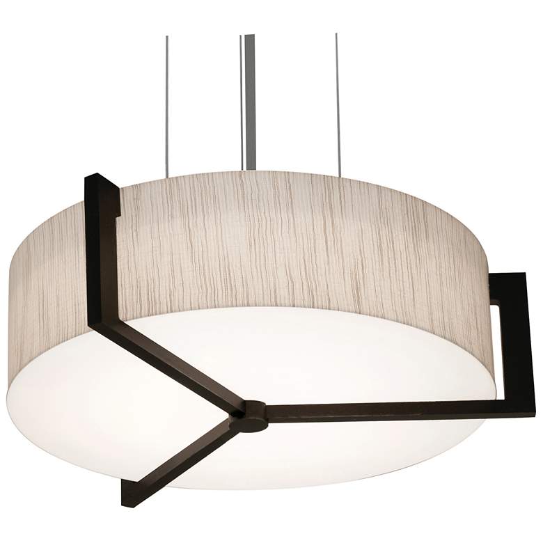 Image 1 Apex 12" Pendant - Espresso Finish - Jute Shade