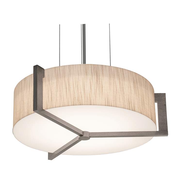 Image 1 Apex 12" Pendant - Weathered Grey Finish - Jute Shade