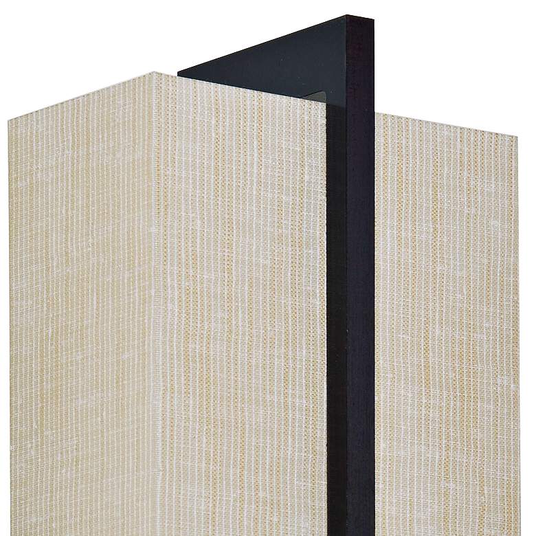 Image 2 Apex 13 1/2" High Espresso LED Wall Sconce with Jute Shade more views