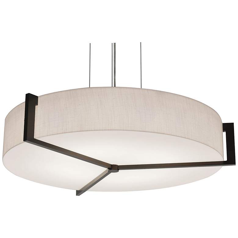 Image 2 Apex 14 1/4" Wide Espresso LED Drum Pendant Light