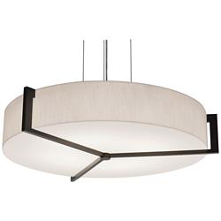 Apex 14 1/4" Wide Espresso LED Drum Pendant Light