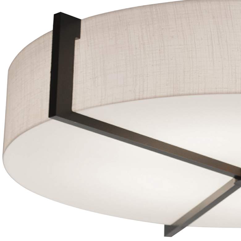 Image 3 Apex 14 1/4" Wide Espresso LED Drum Pendant Light more views