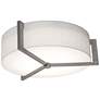 1_Apex 14 1/4"W Linen White and Weathered Gray Ceiling Light