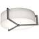 Apex 14 1/4"W Linen White and Weathered Gray Ceiling Light