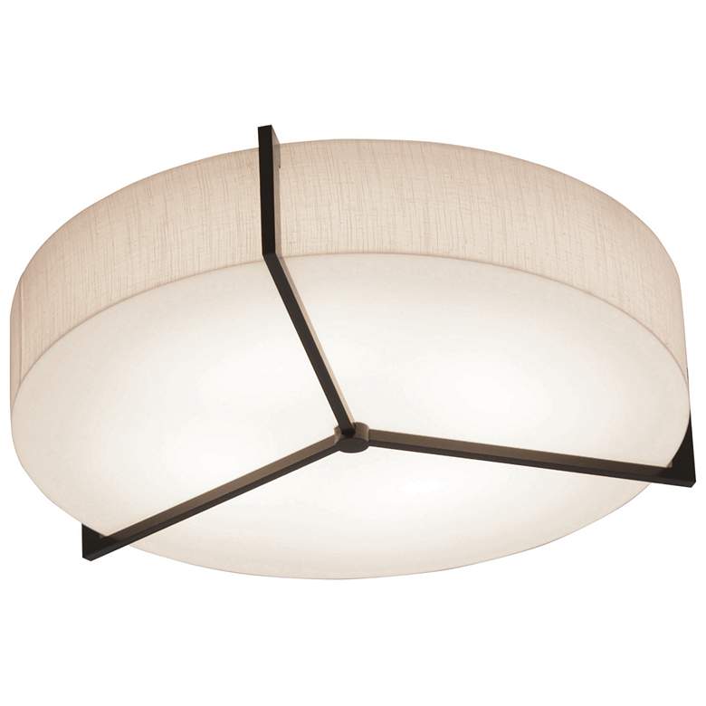 Image 1 Apex 14-in LED Ceiling - Espresso Finish with Jute Shade