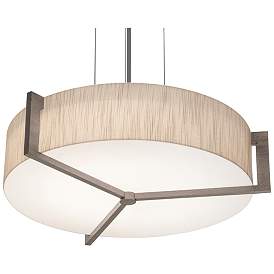 Image1 of Apex 15" Pendant - Weathered Grey Finish - Jute Shade